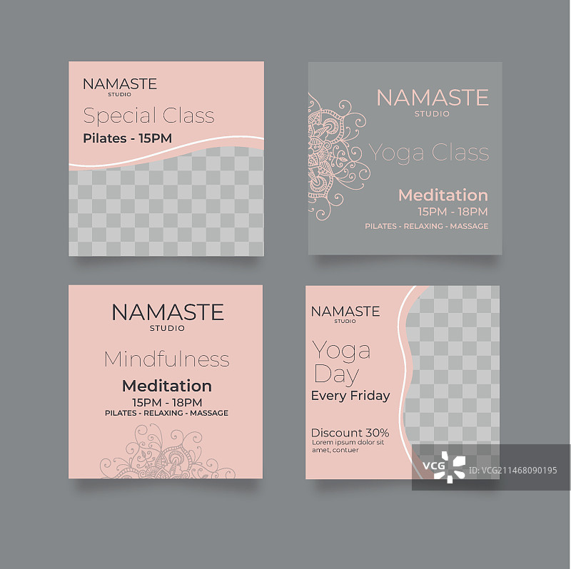 冥想与正念Instagram帖子模板图片素材