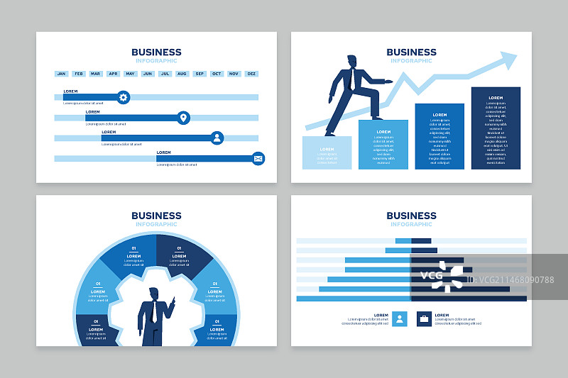 扁平风格商务信息图表图片素材