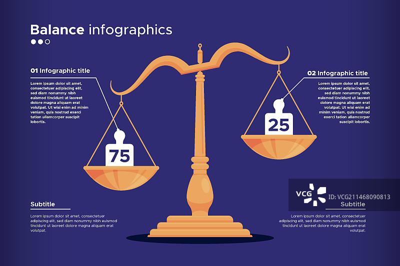 平衡信息图表商业概念图片素材