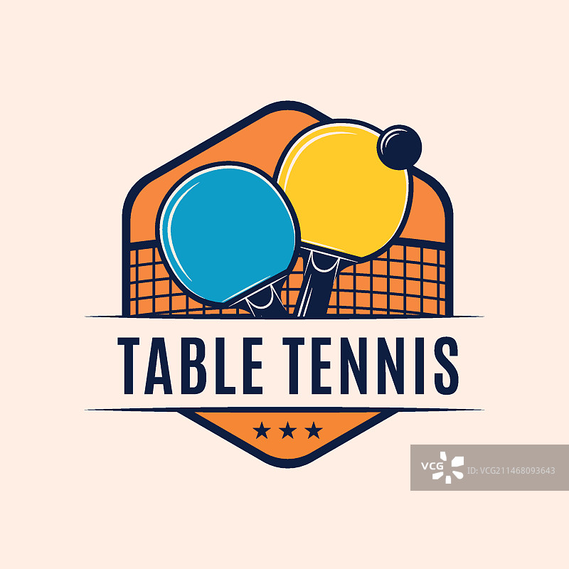 带有细节的乒乓球Logo图片素材