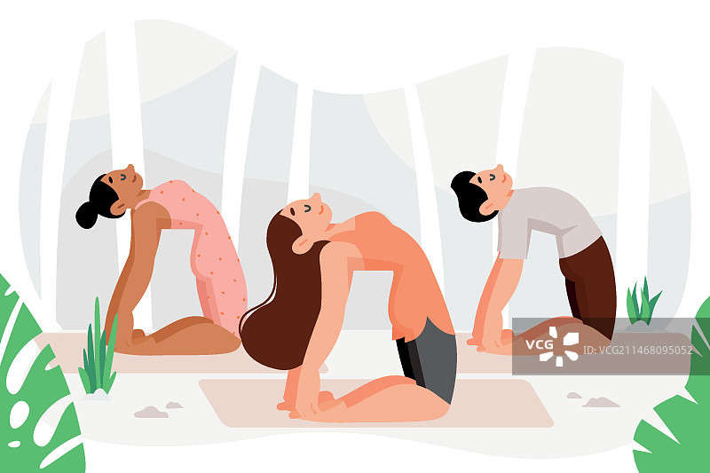 露天瑜伽课图片素材