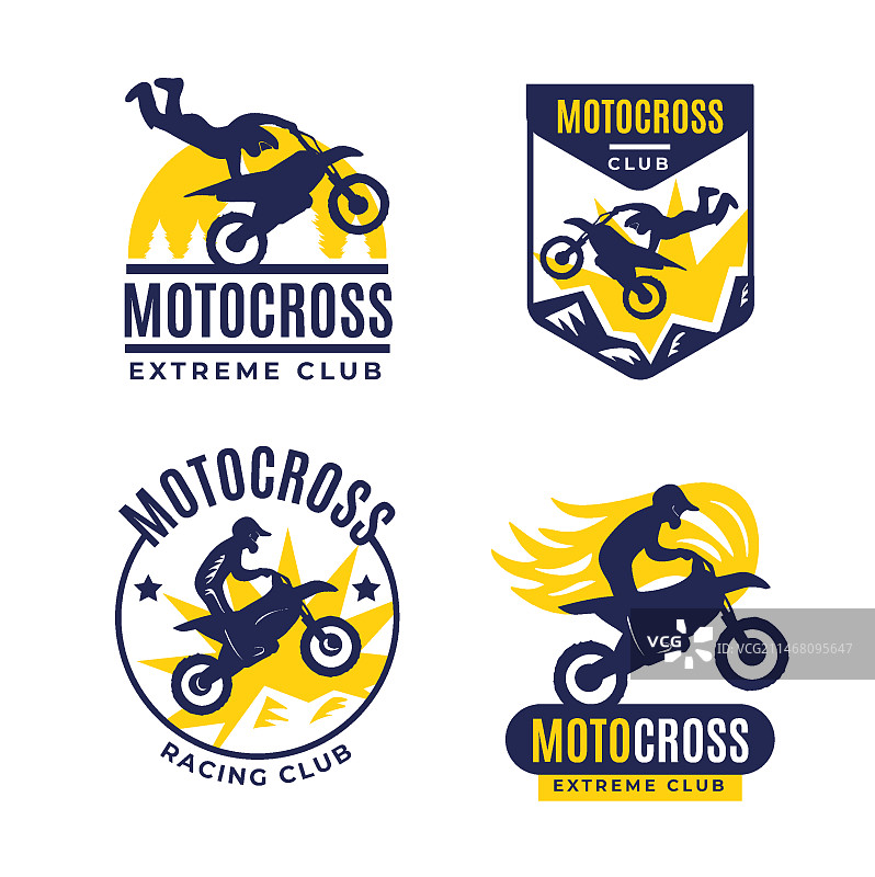 越野摩托车Logo合集图片素材