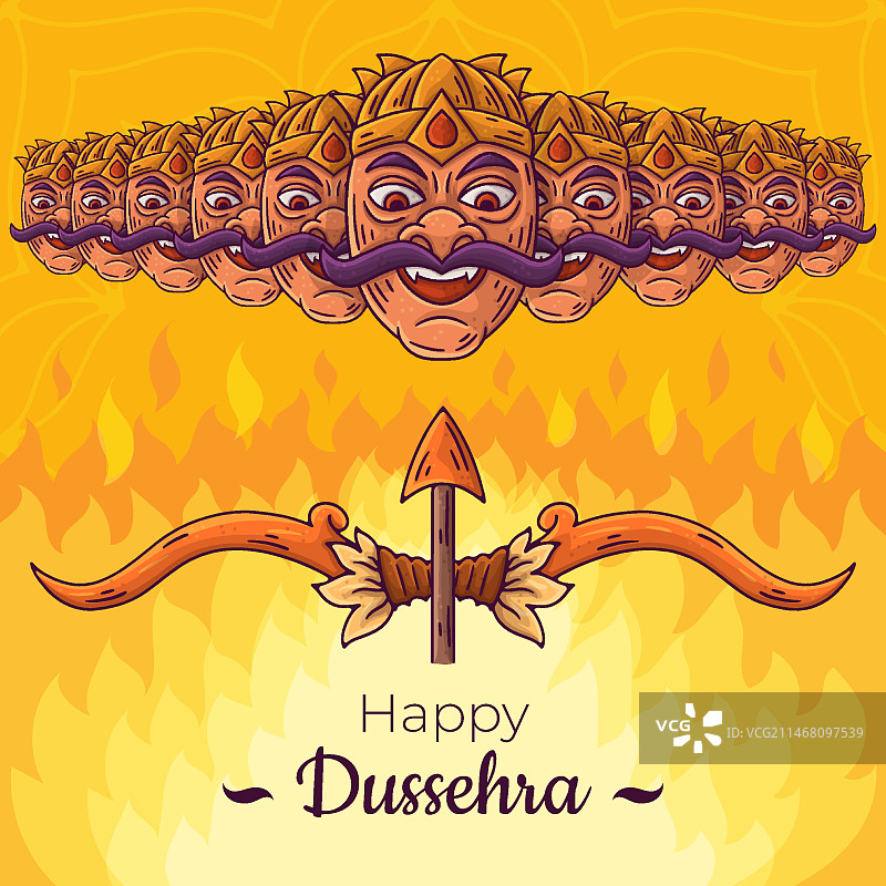 手绘十胜节概念图片素材