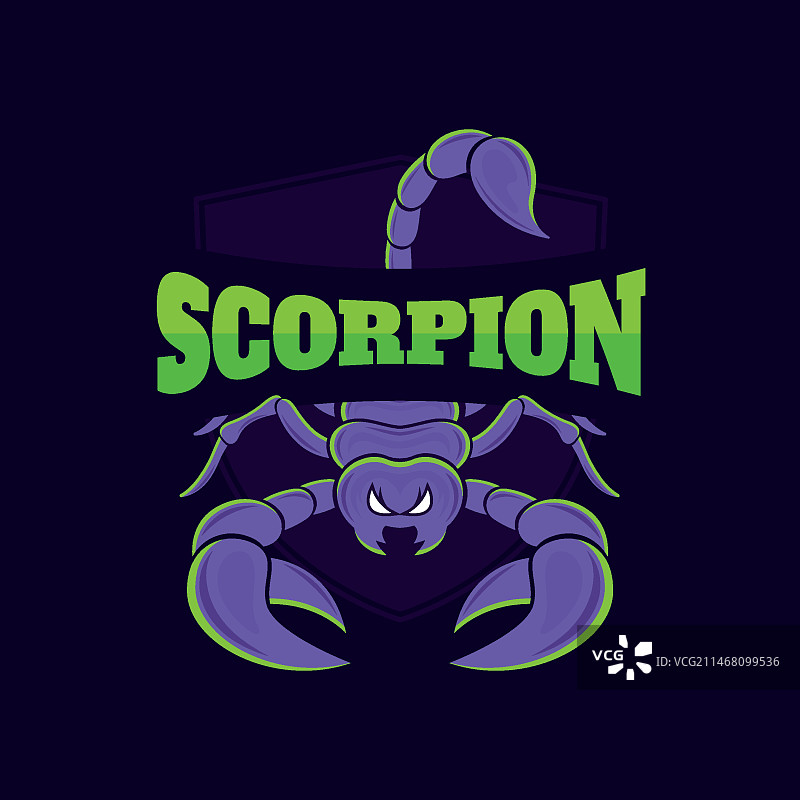 手绘蝎子Logo模板图片素材