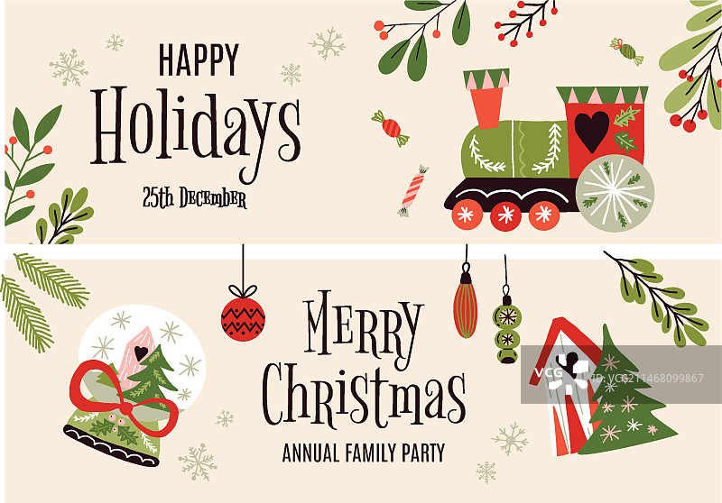 圣诞节庆祝横幅模板图片素材