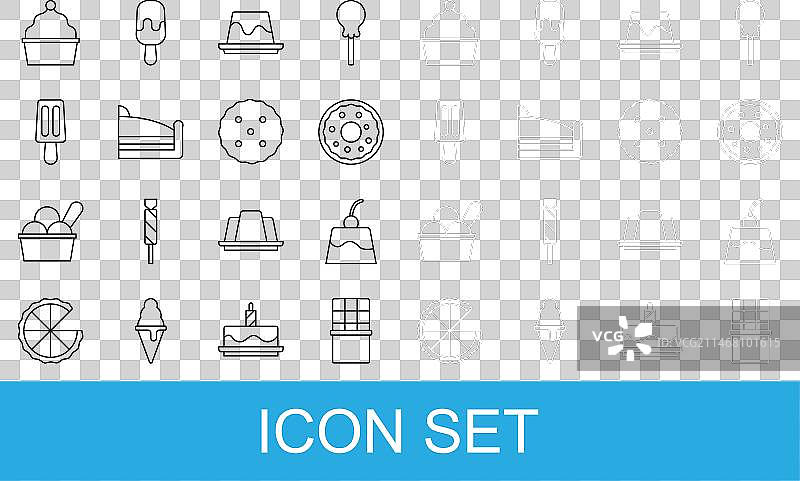 巧克力棒、布丁、蛋奶冻与甜甜圈图片素材