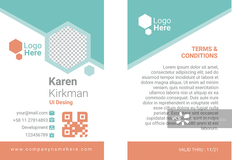 带照片的极简ID卡模板图片素材