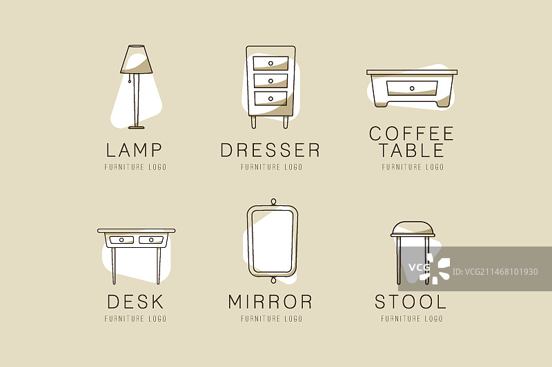 复古家具Logo合集图片素材