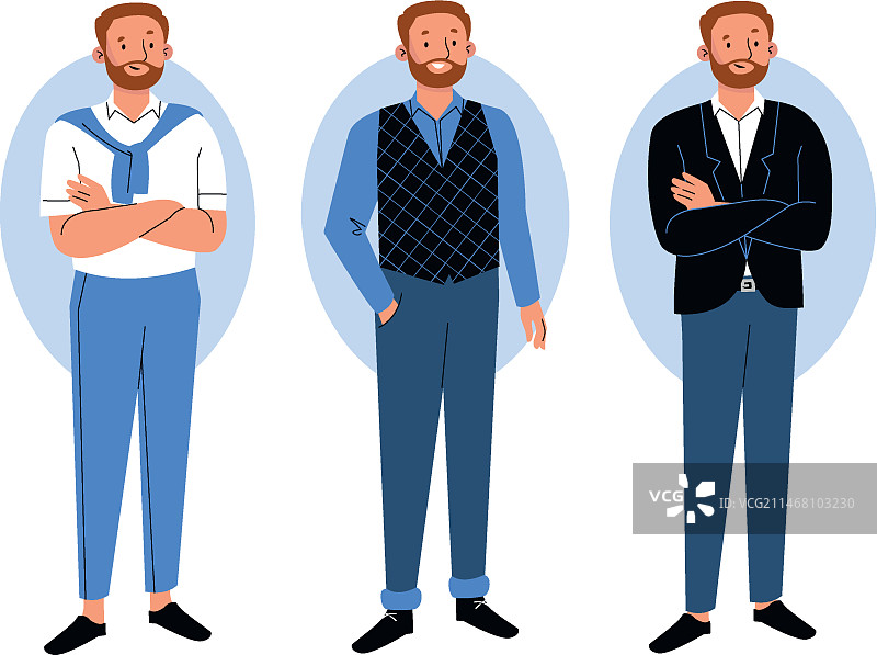 手绘着装规范插画图片素材