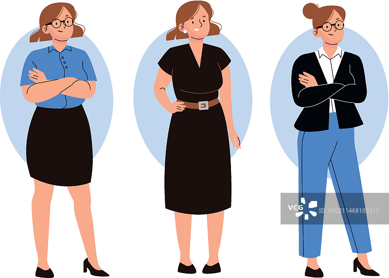 手绘着装规范插画图片素材