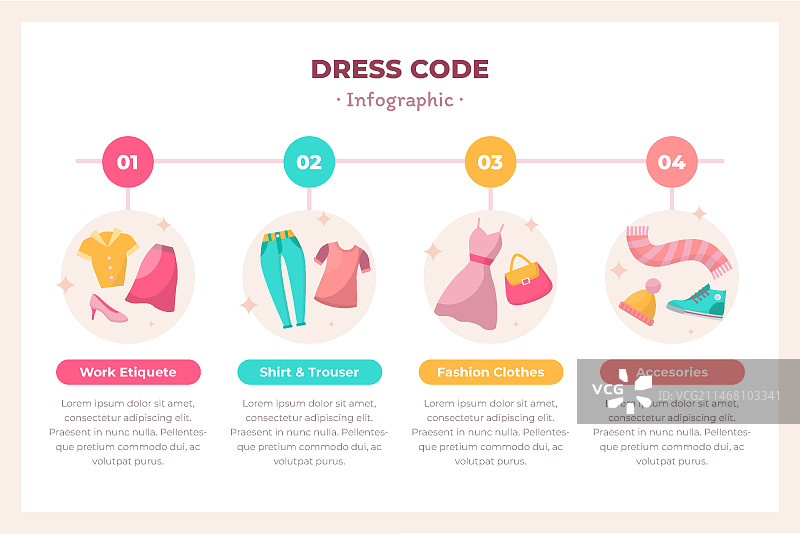 手绘着装规范插画图片素材