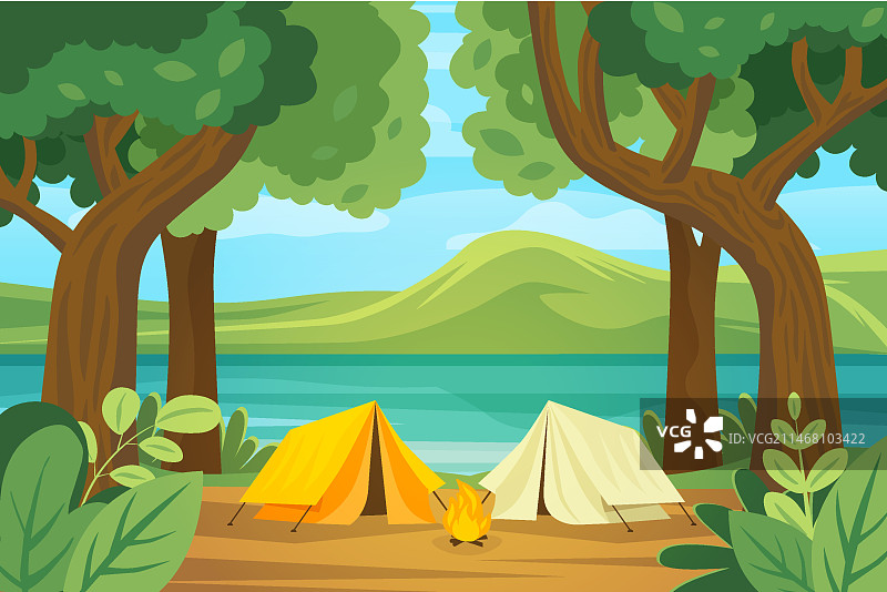 露营地景观图片素材