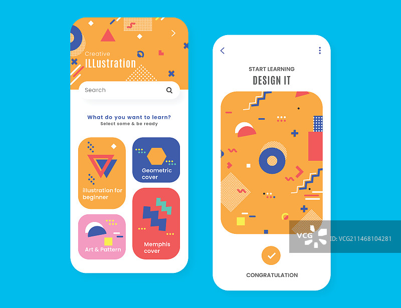 课程App界面概念图片素材