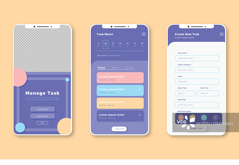 任务管理App界面图片素材