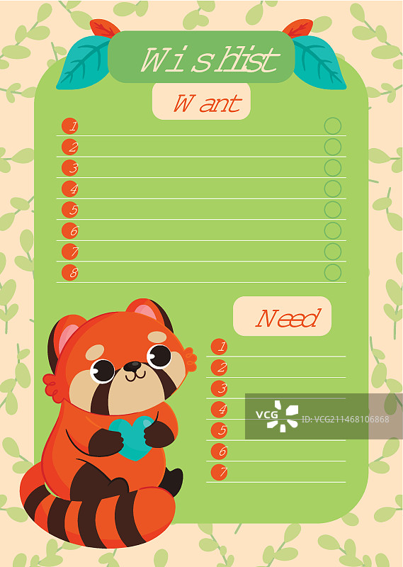 手绘愿望清单模板图片素材