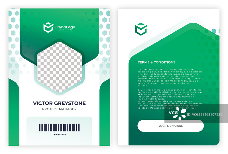 抽象身份卡模板图片素材