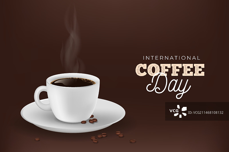 逼真的国际咖啡日图片素材