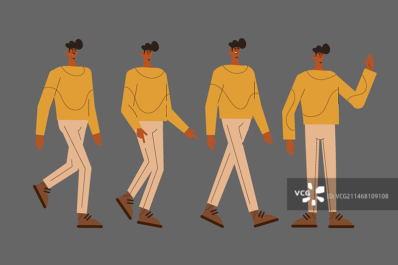 手绘动画帧集合图片素材