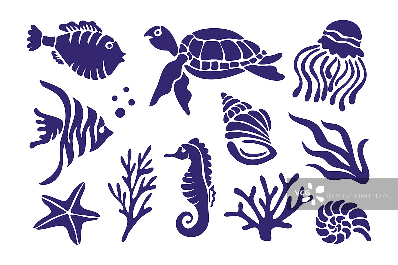 手绘模版元素合集图片素材