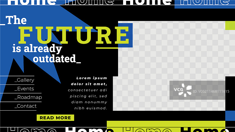 扁平风格粗野主义模板图片素材