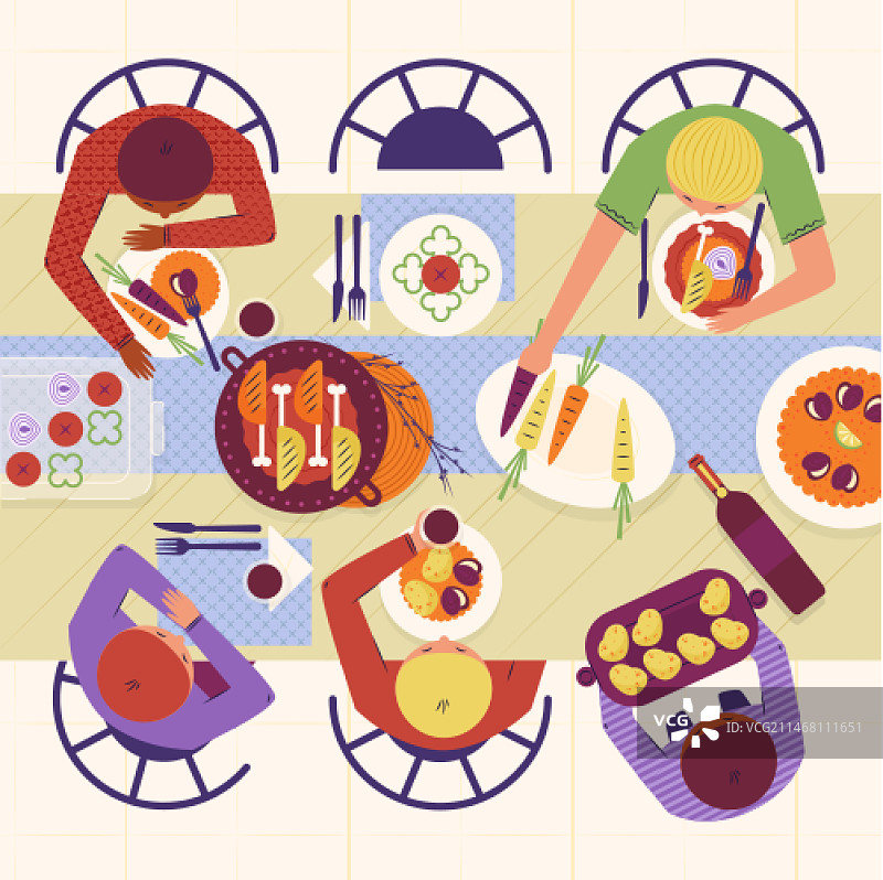 手绘百乐餐插画图片素材