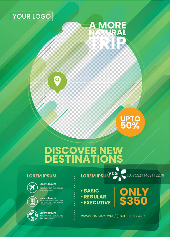 带照片的旅行促销宣传单图片素材