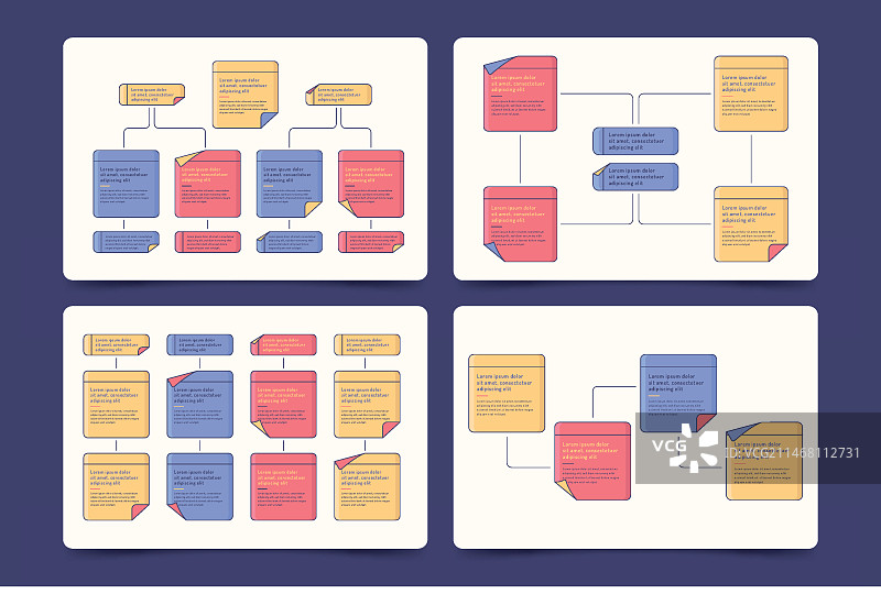 便签板信息图合集图片素材