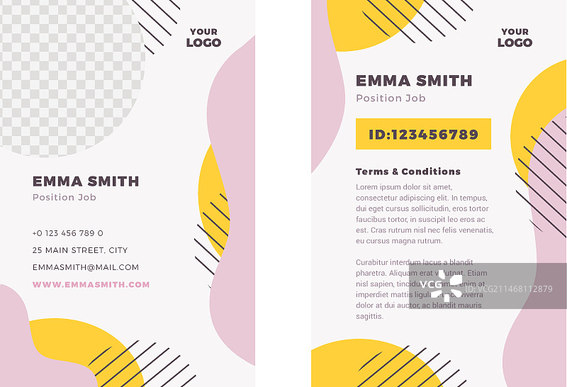 带照片的极简ID卡模板图片素材