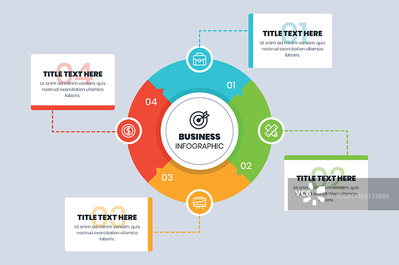 扁平风格商务信息图表图片素材