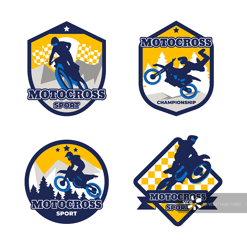 越野摩托车Logo合集图片素材