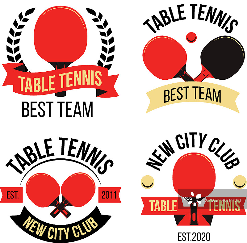 乒乓球logo合集图片素材
