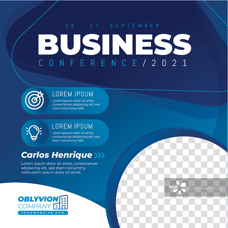 通用商务宣传单（方形）图片素材