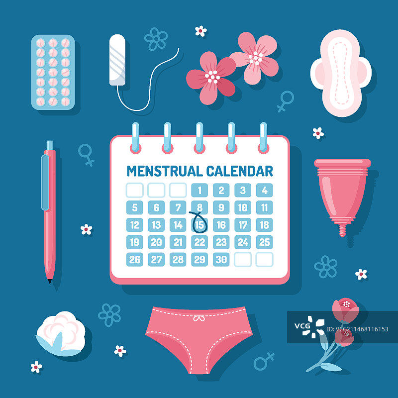 月经日历概念图片素材