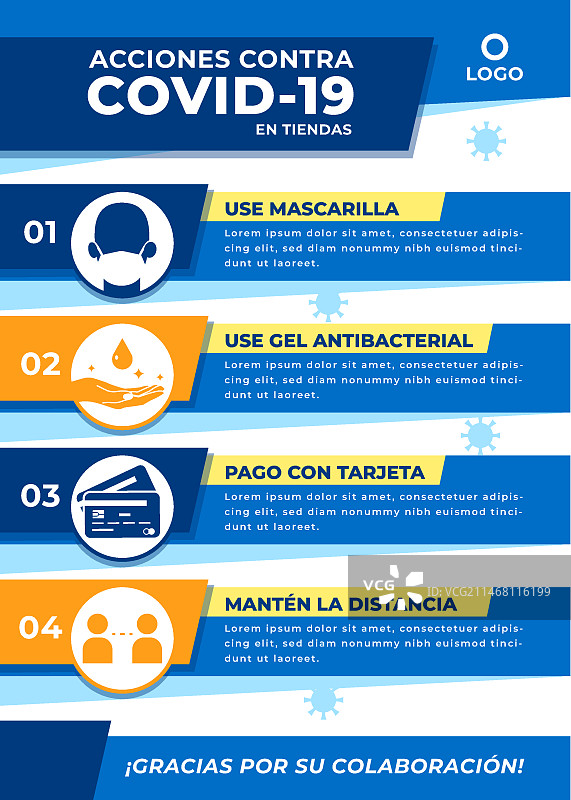 新型冠状病毒宣传海报模板图片素材