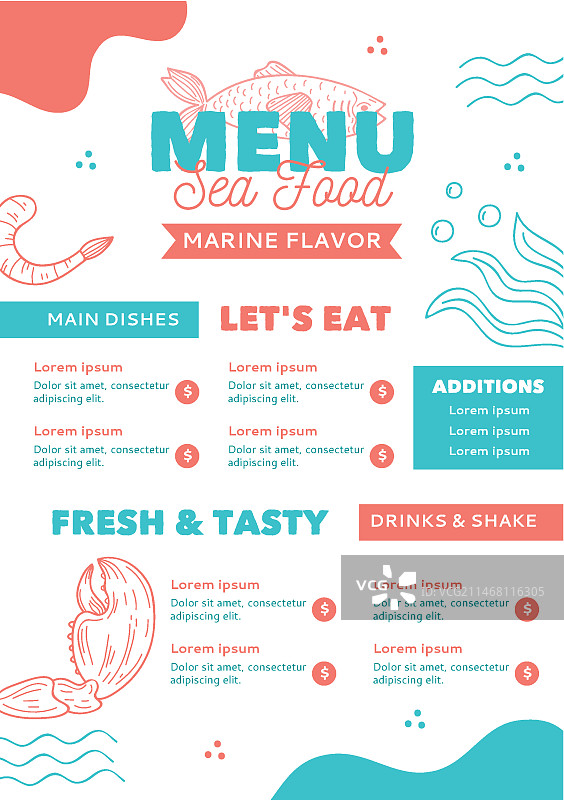 数字餐厅菜单模板图片素材