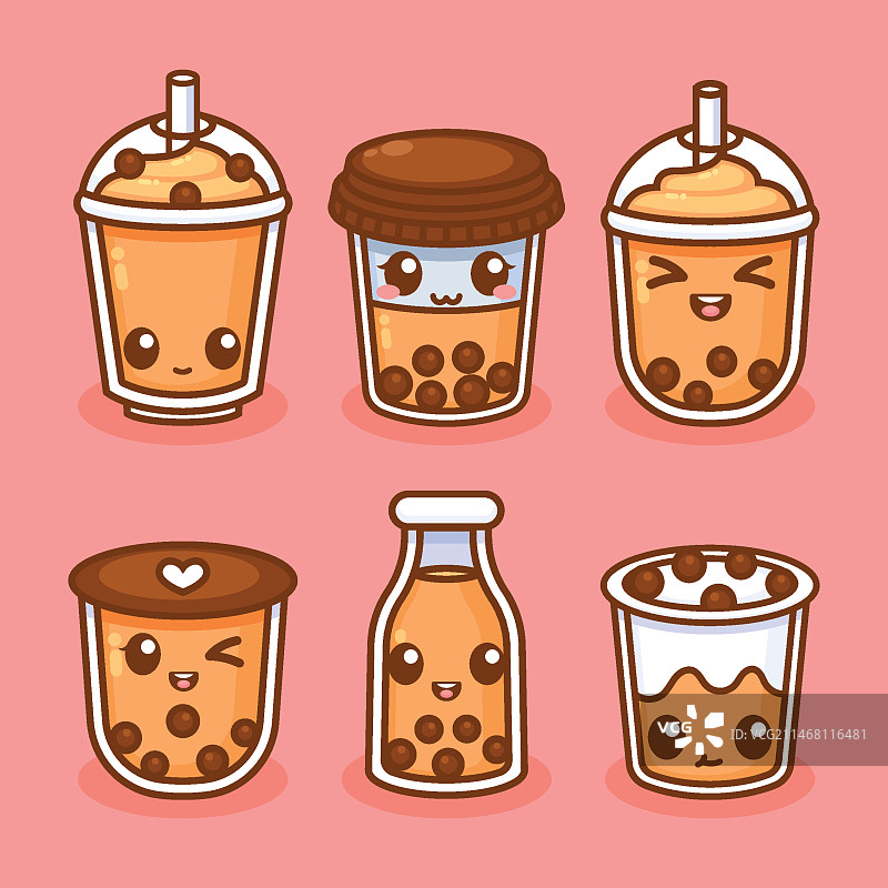 可爱珍珠奶茶合集图片素材