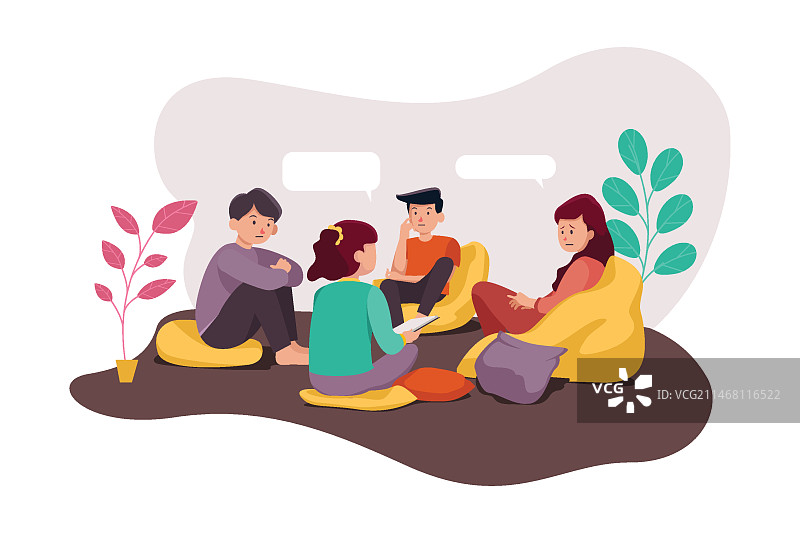 团体治疗图示图片素材