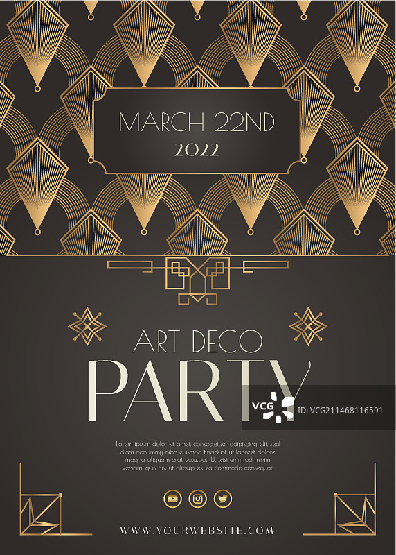 派对海报的渐变装饰艺术模板图片素材