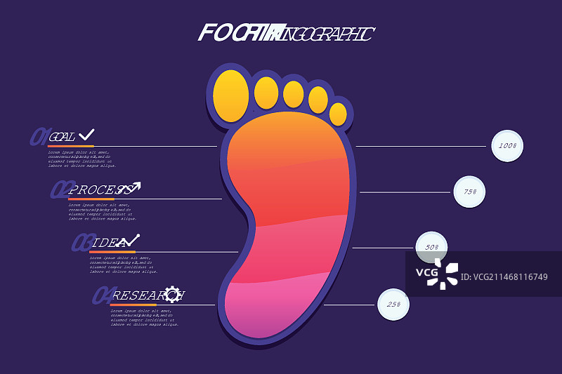 脚印信息图模板图片素材