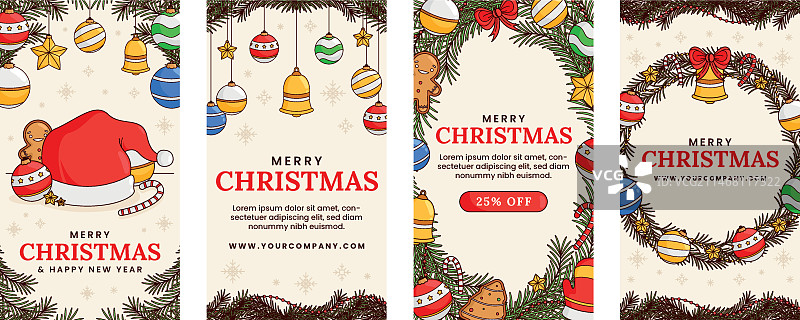 圣诞季庆祝活动Instagram快拍合集图片素材