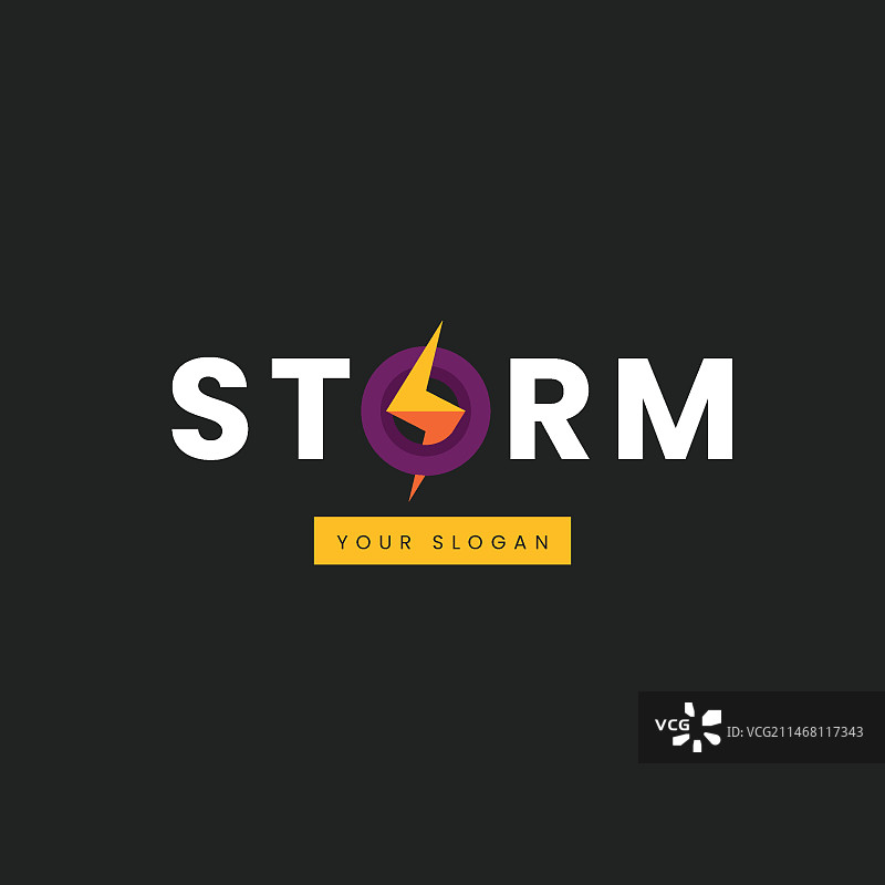 渐变风暴Logo模板图片素材