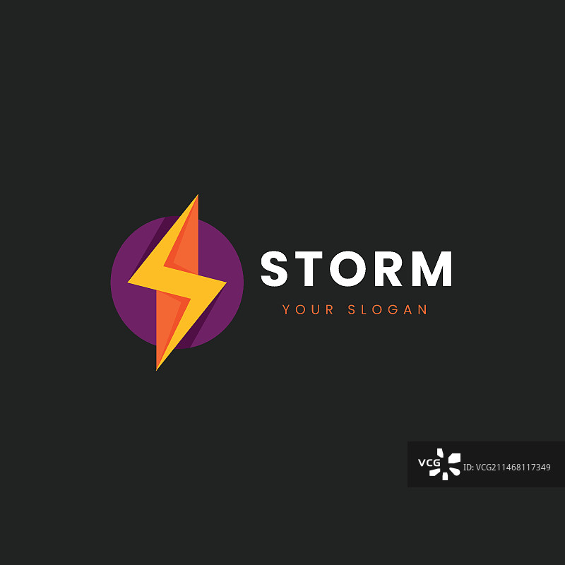 渐变风暴Logo模板图片素材