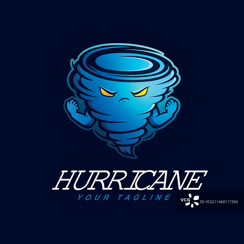 渐变色飓风Logo模板图片素材