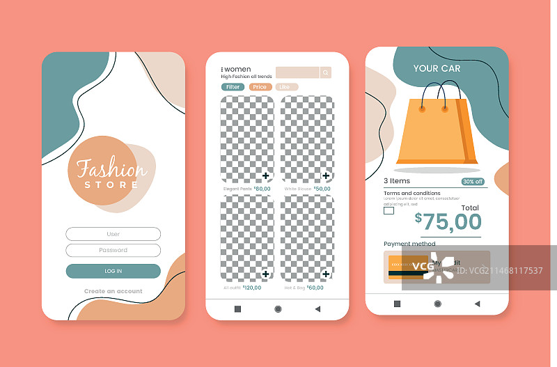 时尚购物APP合集图片素材