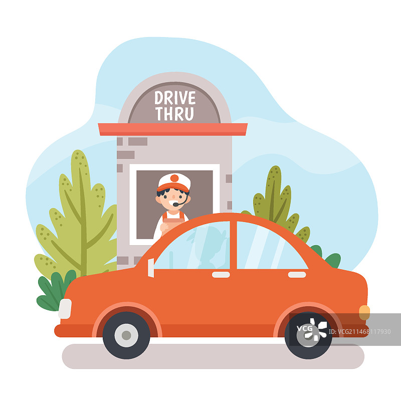 汽车穿梭式窗口插图图片素材