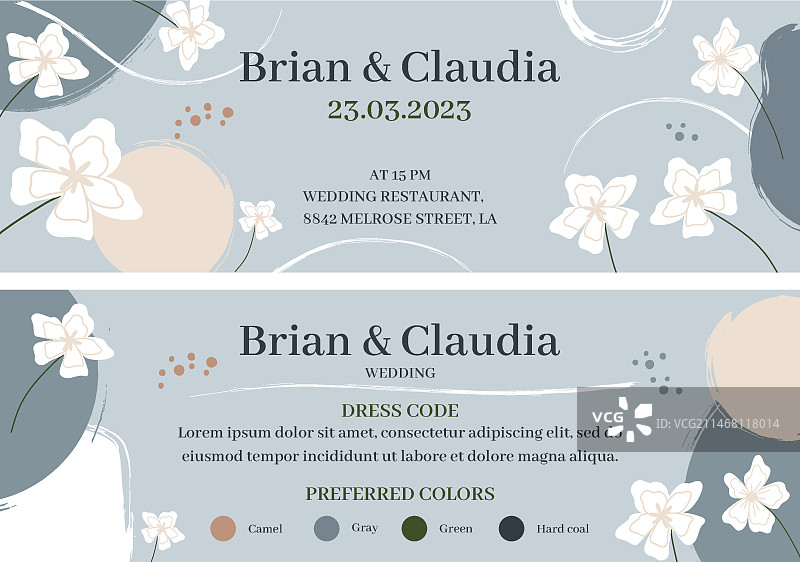 花卉婚礼庆典横幅模板图片素材