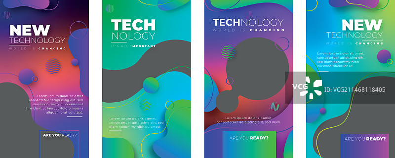 渐变抽象流体科技Instagram快拍图片素材