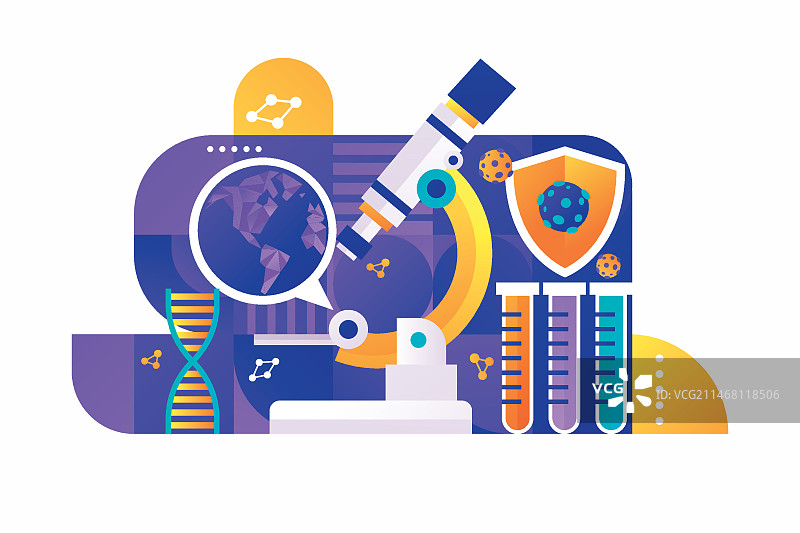 渐变色流行病学图示图片素材