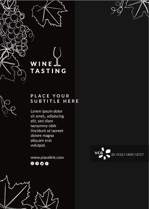 葡萄酒品尝海报模板图片素材