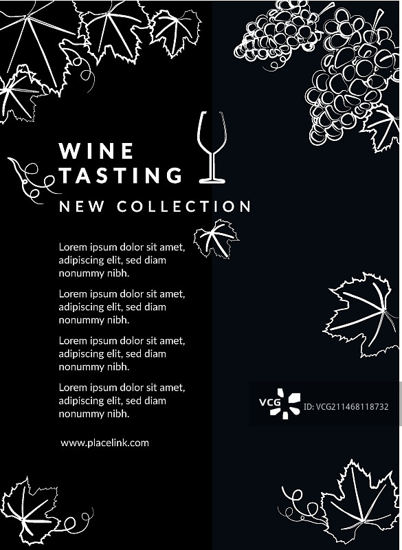 葡萄酒品鉴宣传单模板图片素材